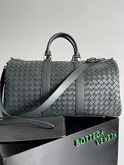 Fortok Bottega Veneta Medium Intrecciato Duffle Bag Black 50x27x24cm - 1