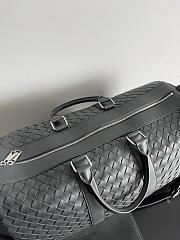 Fortok Bottega Veneta Medium Intrecciato Duffle Bag Black 50x27x24cm - 4