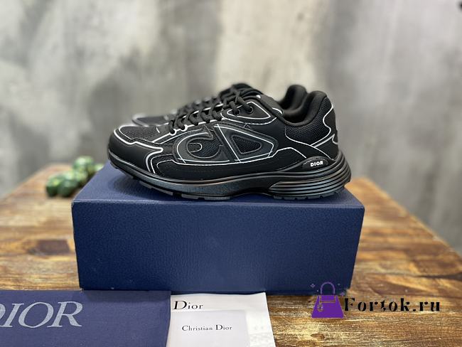 Fortok Dior B30 Sneakers Black Mesh and Technical Fabric - 1