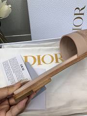 Fortok Dior Dway Slide Nude Calfskin and Embroidered Cotton - 2