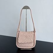 Fortok Bottega Veneta Mini Cobble Shoulder Bag Lotus 19x17x6cm - 1