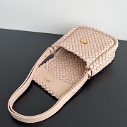 Fortok Bottega Veneta Mini Cobble Shoulder Bag Lotus 19x17x6cm - 6