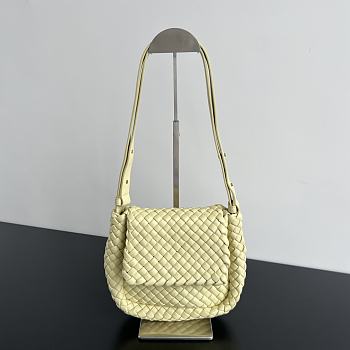 Fortok Bottega Veneta Mini Cobble Shoulder Bag Yellow 19x17x6cm