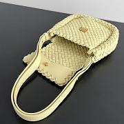 Fortok Bottega Veneta Mini Cobble Shoulder Bag Yellow 19x17x6cm - 3