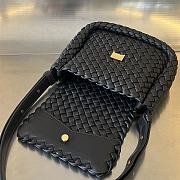 Fortok Bottega Veneta Mini Cobble Shoulder Bag Black 19x17x6cm - 5