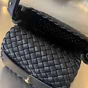 Fortok Bottega Veneta Mini Cobble Shoulder Bag Black 19x17x6cm - 4