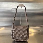 Fortok Bottega Veneta Mini Cobble Shoulder Bag Brown 19x17x6cm - 1