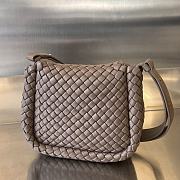 Fortok Bottega Veneta Mini Cobble Shoulder Bag Brown 19x17x6cm - 5
