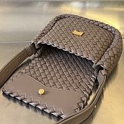 Fortok Bottega Veneta Mini Cobble Shoulder Bag Brown 19x17x6cm - 3