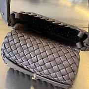 Fortok Bottega Veneta Mini Cobble Shoulder Bag Brown 19x17x6cm - 2