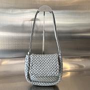 Fortok Bottega Veneta Mini Cobble Shoulder Bag Grey 19x17x6cm - 1