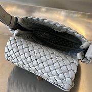 Fortok Bottega Veneta Mini Cobble Shoulder Bag Grey 19x17x6cm - 5