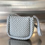 Fortok Bottega Veneta Mini Cobble Shoulder Bag Grey 19x17x6cm - 4