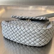 Fortok Bottega Veneta Mini Cobble Shoulder Bag Grey 19x17x6cm - 2