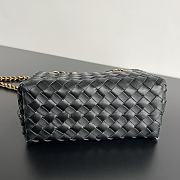 Fortok Bottega Veneta Black Small Andiamo Bag With Chain 25x22x10.5cm - 4