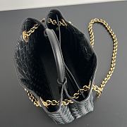 Fortok Bottega Veneta Black Small Andiamo Bag With Chain 25x22x10.5cm - 3