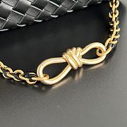 Fortok Bottega Veneta Black Small Andiamo Bag With Chain 25x22x10.5cm - 2