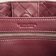 Fortok Bottega Veneta Burgundy Small Andiamo Bag With Chain 25x22x10.5cm - 4
