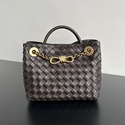 Fortok Bottega Veneta Brown Small Andiamo Bag With Chain 25x22x10.5cm - 1