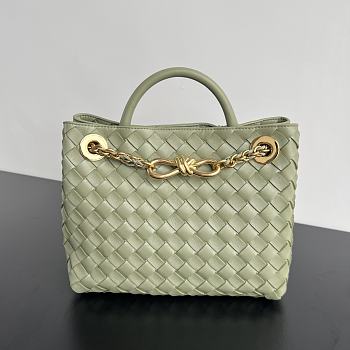 Fortok Bottega Veneta Green Mint Small Andiamo Bag With Chain 25x22x10.5cm