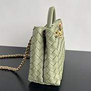 Fortok Bottega Veneta Green Mint Small Andiamo Bag With Chain 25x22x10.5cm - 5