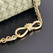 Fortok Bottega Veneta Green Mint Small Andiamo Bag With Chain 25x22x10.5cm - 2