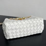Fortok Bottega Veneta White Small Andiamo Bag With Chain 25x22x10.5cm - 3