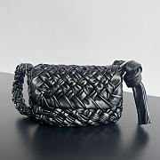 Fortok Bottega Veneta Kalimero Citta Shoulder Bag Black 25x18x5.5cm - 1