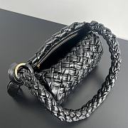 Fortok Bottega Veneta Kalimero Citta Shoulder Bag Black 25x18x5.5cm - 4