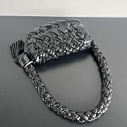 Fortok Bottega Veneta Kalimero Citta Shoulder Bag Black 25x18x5.5cm - 3