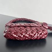 Fortok Bottega Veneta Kalimero Citta Shoulder Bag Burgundy 25x18x5.5cm - 6