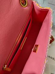 Fortok Chanel 24C Badge Pink Flap Bag 20cm - 6