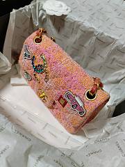 Fortok Chanel 24C Badge Pink Flap Bag 20cm - 4