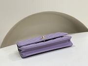 Fortok Chanel Purple Lambskin Bag With Strap Effect Powder & Gold Alloy A96058 19cm  - 5