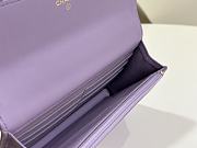 Fortok Chanel Purple Lambskin Bag With Strap Effect Powder & Gold Alloy A96058 19cm  - 2