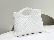 Fortok Chanel 31 HandBag in White 22x23x5.5cm - 6