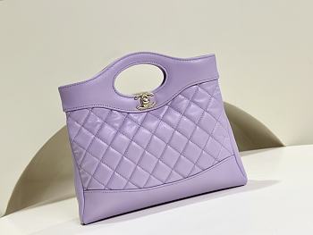 Fortok Chanel 31 HandBag in Purple 22x23x5.5cm