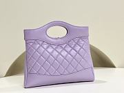 Fortok Chanel 31 HandBag in Purple 22x23x5.5cm - 6