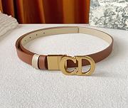Fortok Dior Reversible Saddle Belt Brown and Caramel 2cm - 4
