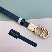 Fortok Dior 30 Montaigne Reversible Belt Black and White 2cm - 6