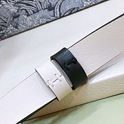 Fortok Dior 30 Montaigne Reversible Belt Black and White 2cm - 4