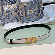 Fortok Dior 30 Montaigne Reversible Belt Black and White 2cm - 2