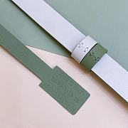 Fortok Dior 30 Montaigne Reversible Belt Green and White 2cm - 5