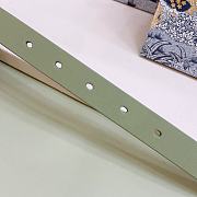 Fortok Dior 30 Montaigne Reversible Belt Green and White 2cm - 3