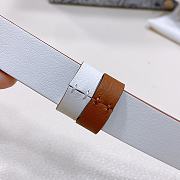 Fortok Dior 30 Montaigne Reversible Belt Brown and White 2cm - 6