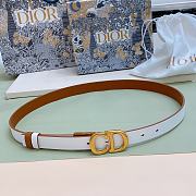 Fortok Dior 30 Montaigne Reversible Belt Brown and White 2cm - 2