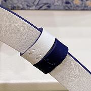 Fortok Dior 30 Montaigne Reversible Belt Blue and White 2cm - 6