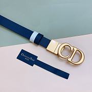 Fortok Dior 30 Montaigne Reversible Belt Blue and White 2cm - 3