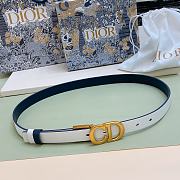 Fortok Dior 30 Montaigne Reversible Belt Blue and White 2cm - 2