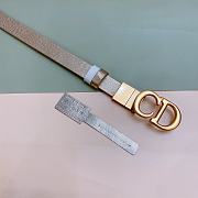 Fortok Dior 30 Montaigne Reversible Belt Gold and White 2cm - 6